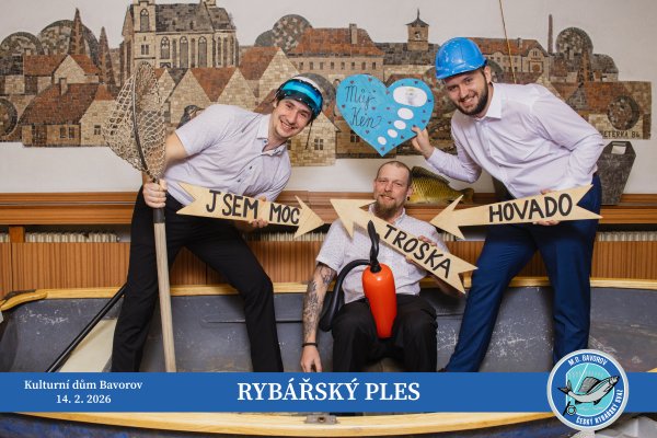Fotobudka Rybářského plesu Bavorov 2026