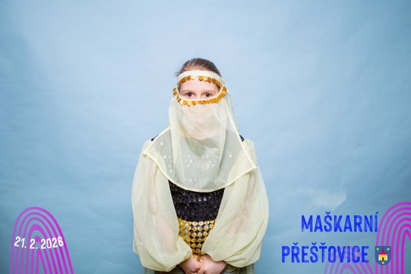 Fotobudka maškarní diskotéky Přešťovice 2026