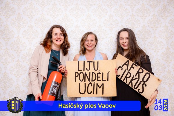 Fotobudka 19. hasičského plesu SDH Vacov 2026